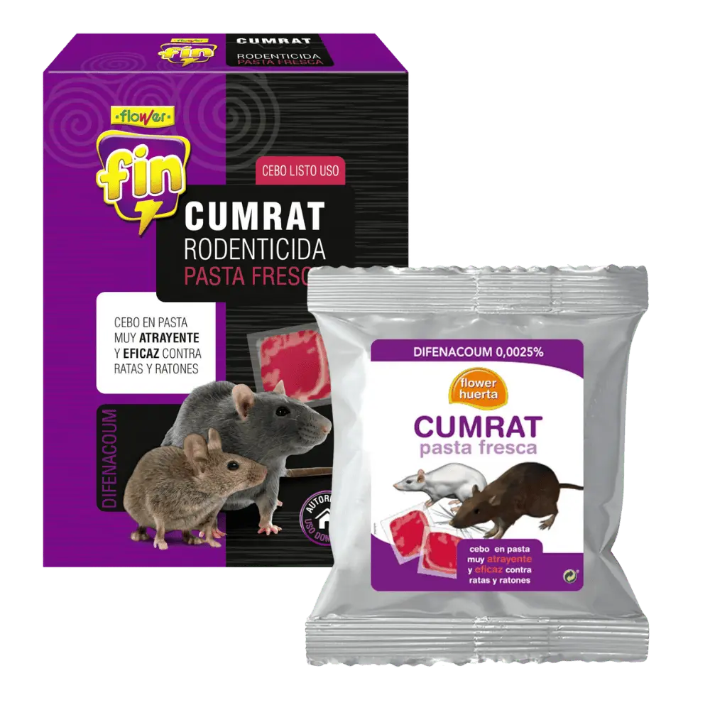 Flower Huerta Raticida Pasta Cumrat 150 g Difenacum al mejor precio -todoastorenimal.com