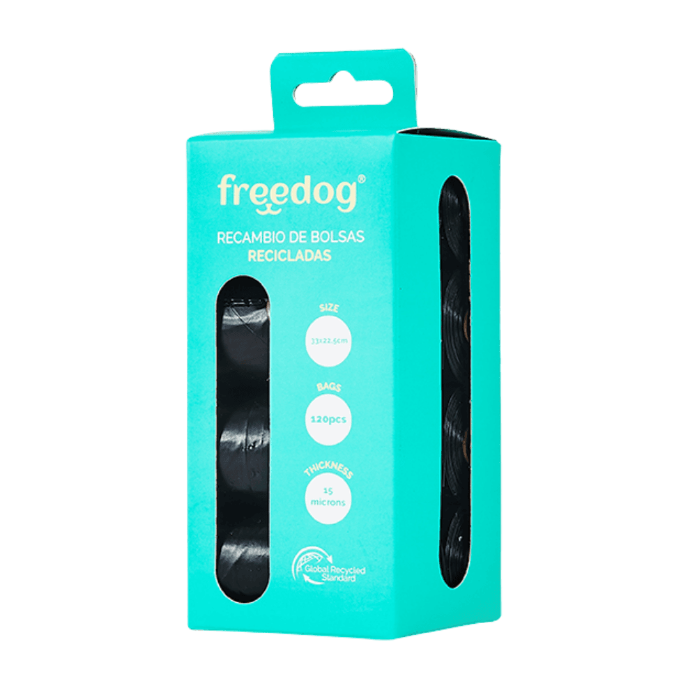 Freedog Bolsas Higiénicas Eco 50% Plástico Reciclado Pack de 8 al mejor precio -todoastorenimal.com