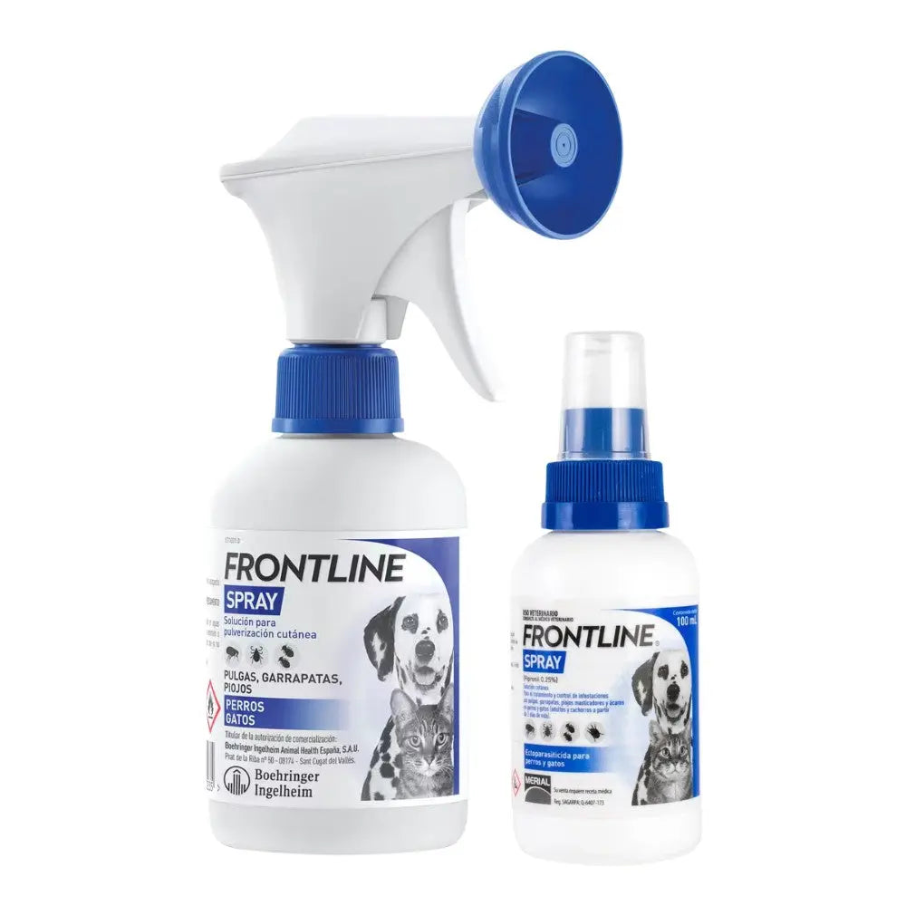 Frontline Spray Antiparasitario para Perros y Gatos | Elimina Pulgas, Garrapatas y Piojos al mejor precio -todoastorenimal.com
