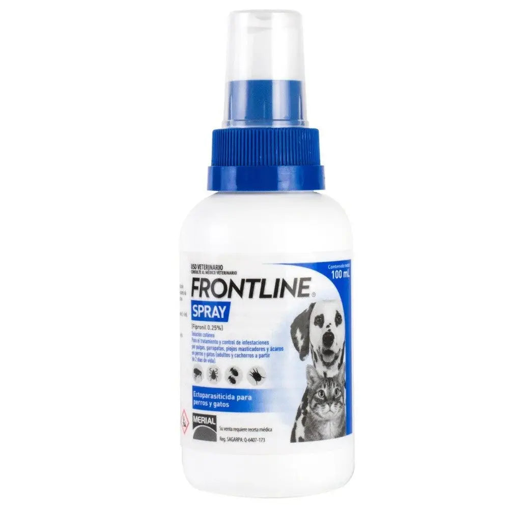 Frontline Spray Antiparasitario para Perros y Gatos | Elimina Pulgas, Garrapatas y Piojos al mejor precio -todoastorenimal.com