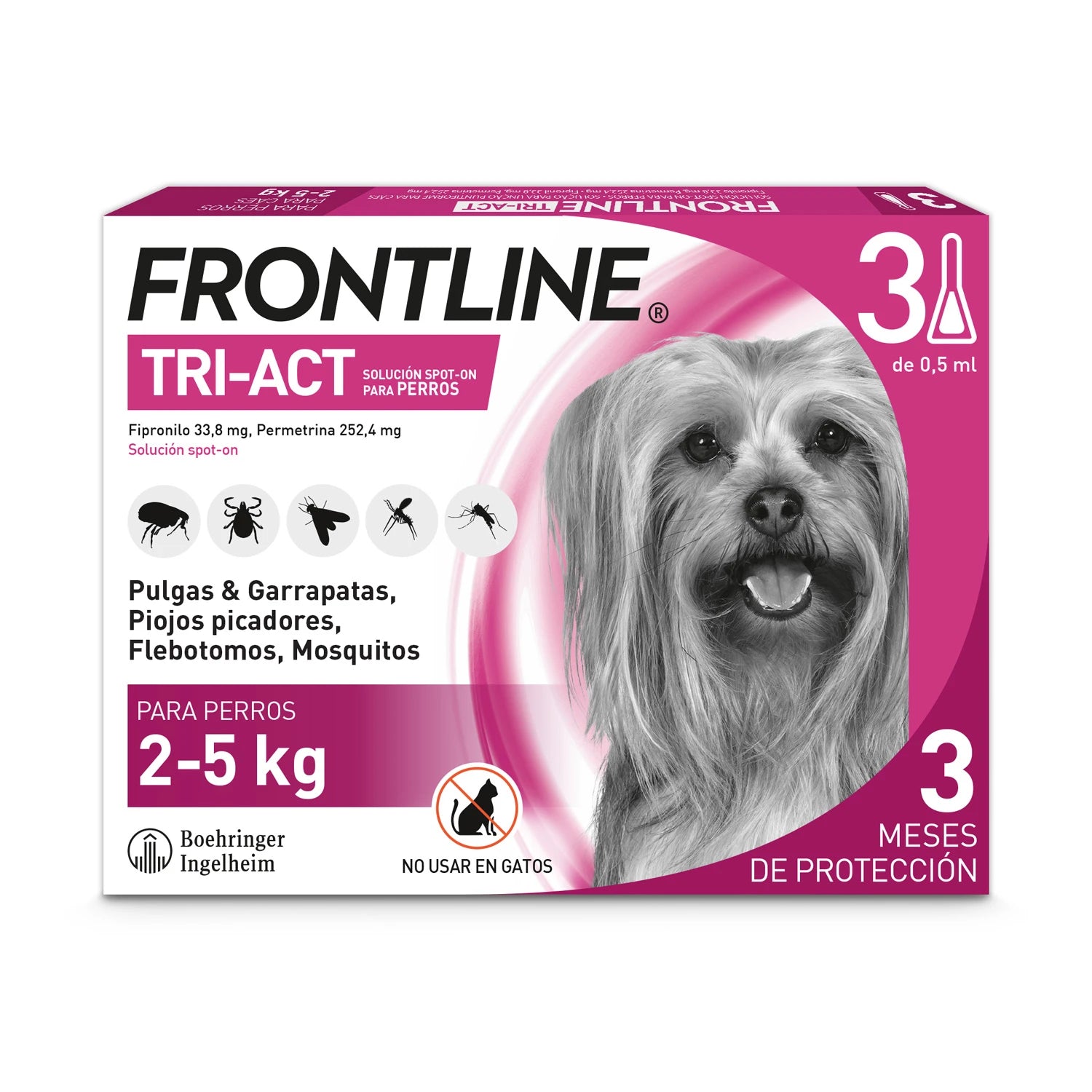 Frontline Tri-Act Pack 3 Pipetas Antiparasitarias para Perros al mejor precio -todoastorenimal.com