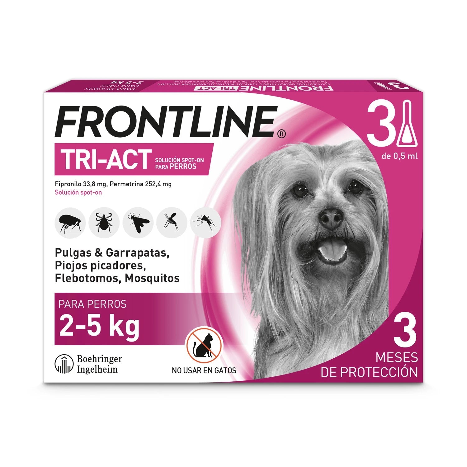Frontline Tri-Act Pack 3 Pipetas Antiparasitarias para Perros al mejor precio -todoastorenimal.com