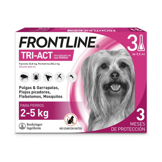 Frontline Tri-Act Pack 3 Pipetas Antiparasitarias para Perros al mejor precio -todoastorenimal.com