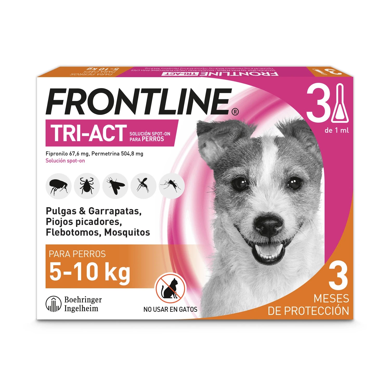 Frontline Tri-Act Pack 3 Pipetas Antiparasitarias para Perros al mejor precio -todoastorenimal.com