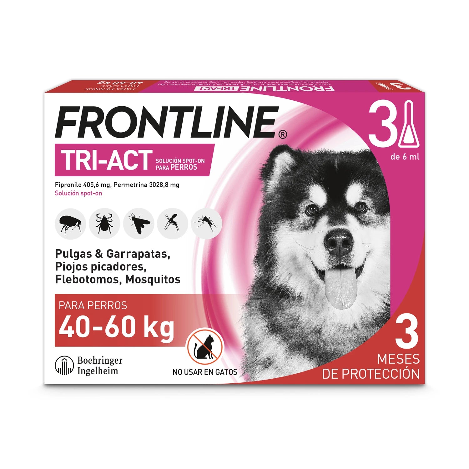 Frontline Tri-Act Pack 3 Pipetas Antiparasitarias para Perros al mejor precio -todoastorenimal.com