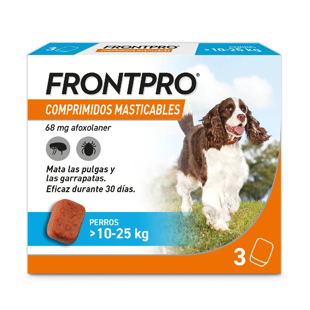 Frontpro Comprimidos Masticables Antiparasitarios para Perros 3 uds. al mejor precio -todoastorenimal.com