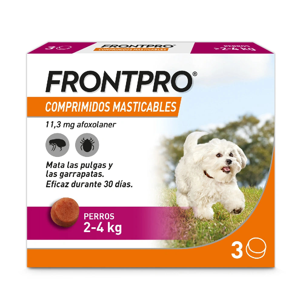 Frontpro Comprimidos Masticables Antiparasitarios para Perros 3 uds. al mejor precio -todoastorenimal.com