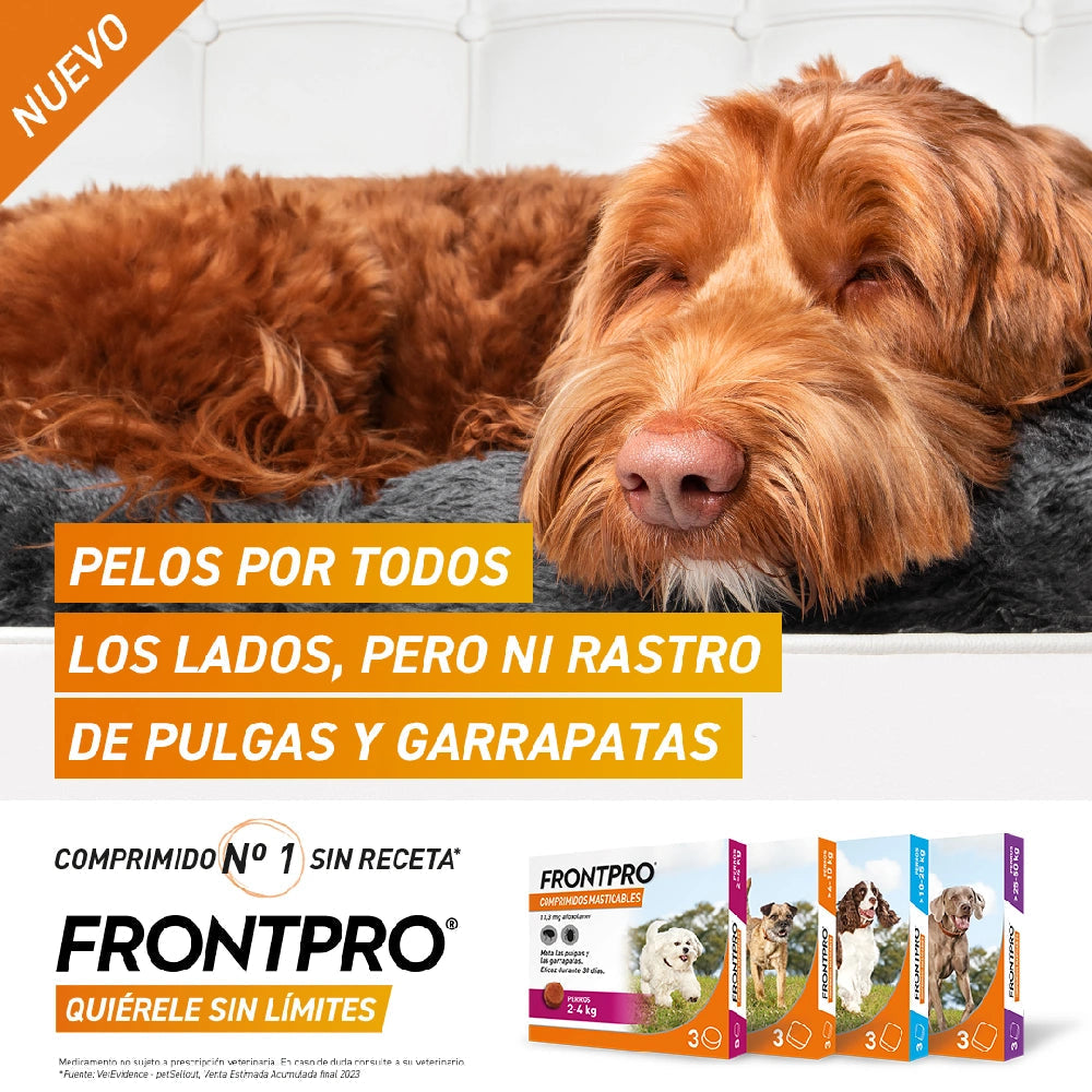 Frontpro Comprimidos Masticables Antiparasitarios para Perros 3 uds. al mejor precio -todoastorenimal.com