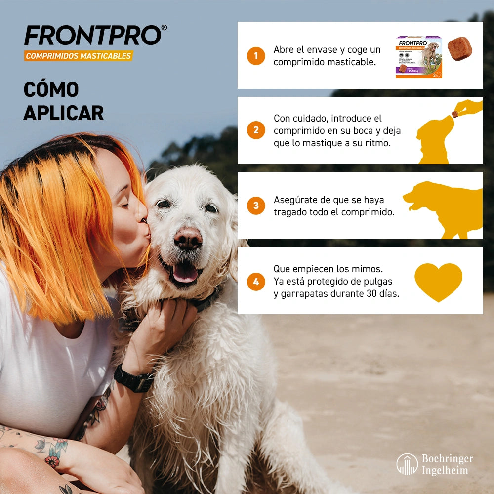 Frontpro Comprimidos Masticables Antiparasitarios para Perros 3 uds. al mejor precio -todoastorenimal.com