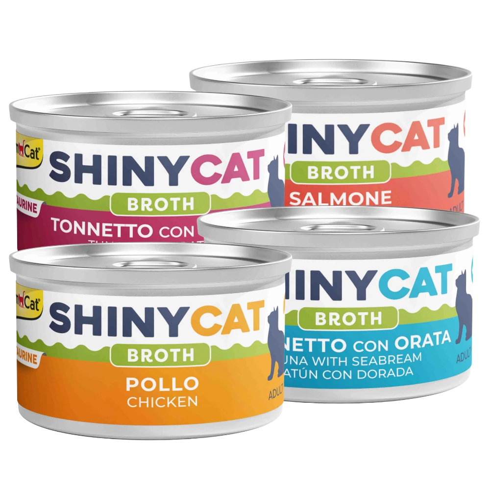 Gimcat Shinycat Caldo para Gatos 70 g en Lata al mejor precio -todoastorenimal.com