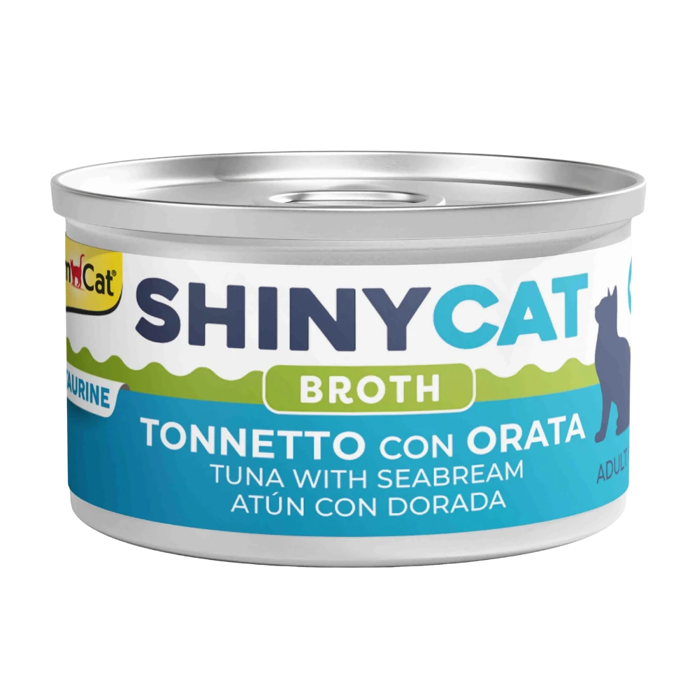 Gimcat Shinycat Caldo para Gatos 70 g en Lata al mejor precio -todoastorenimal.com