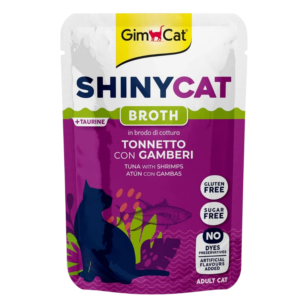 Gimcat Shinycat Caldo para Gatos 70 g en Sobre al mejor precio -todoastorenimal.com