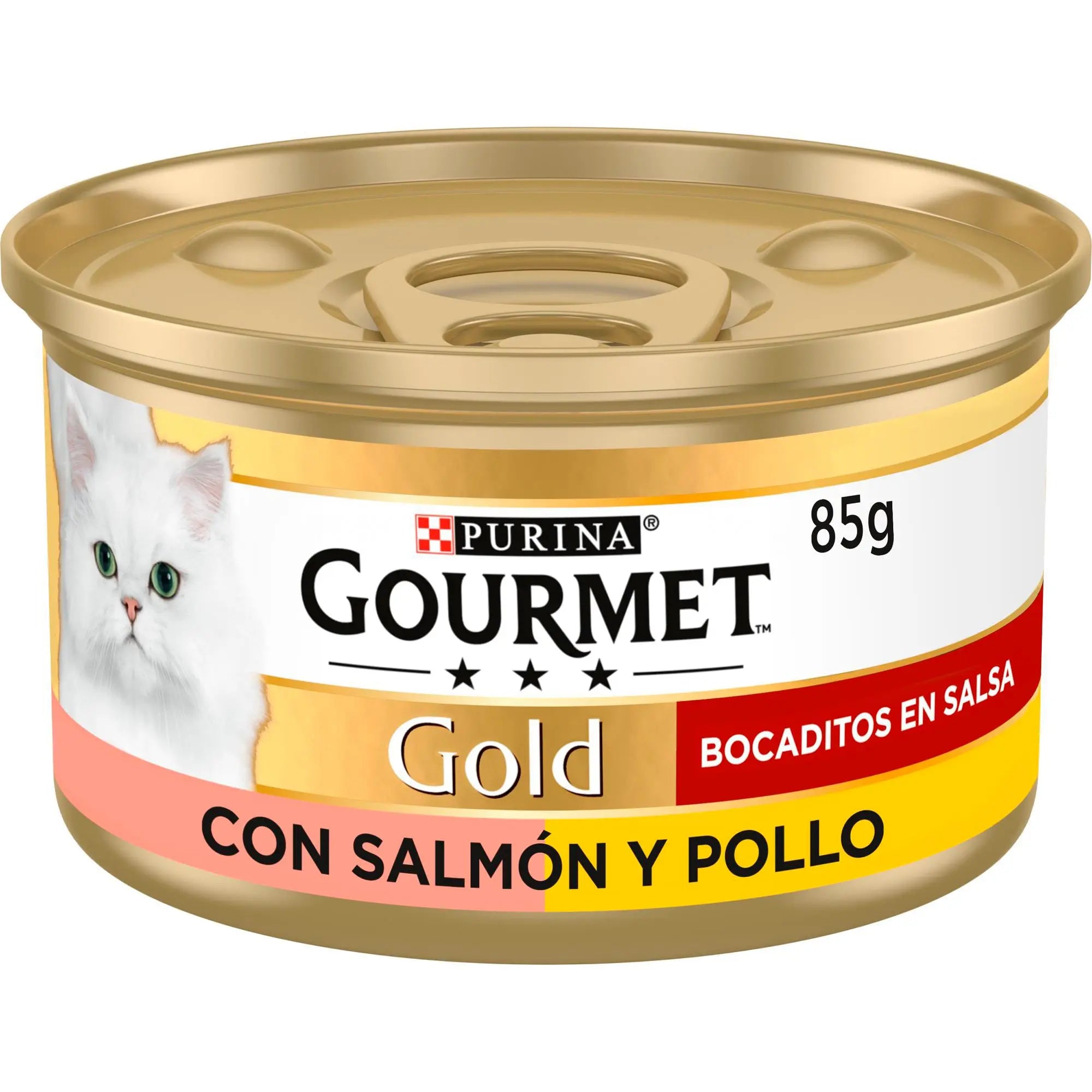 Gourmet Gold Bocaditos Salmón&Pollo 85 g al mejor precio -todoastorenimal.com