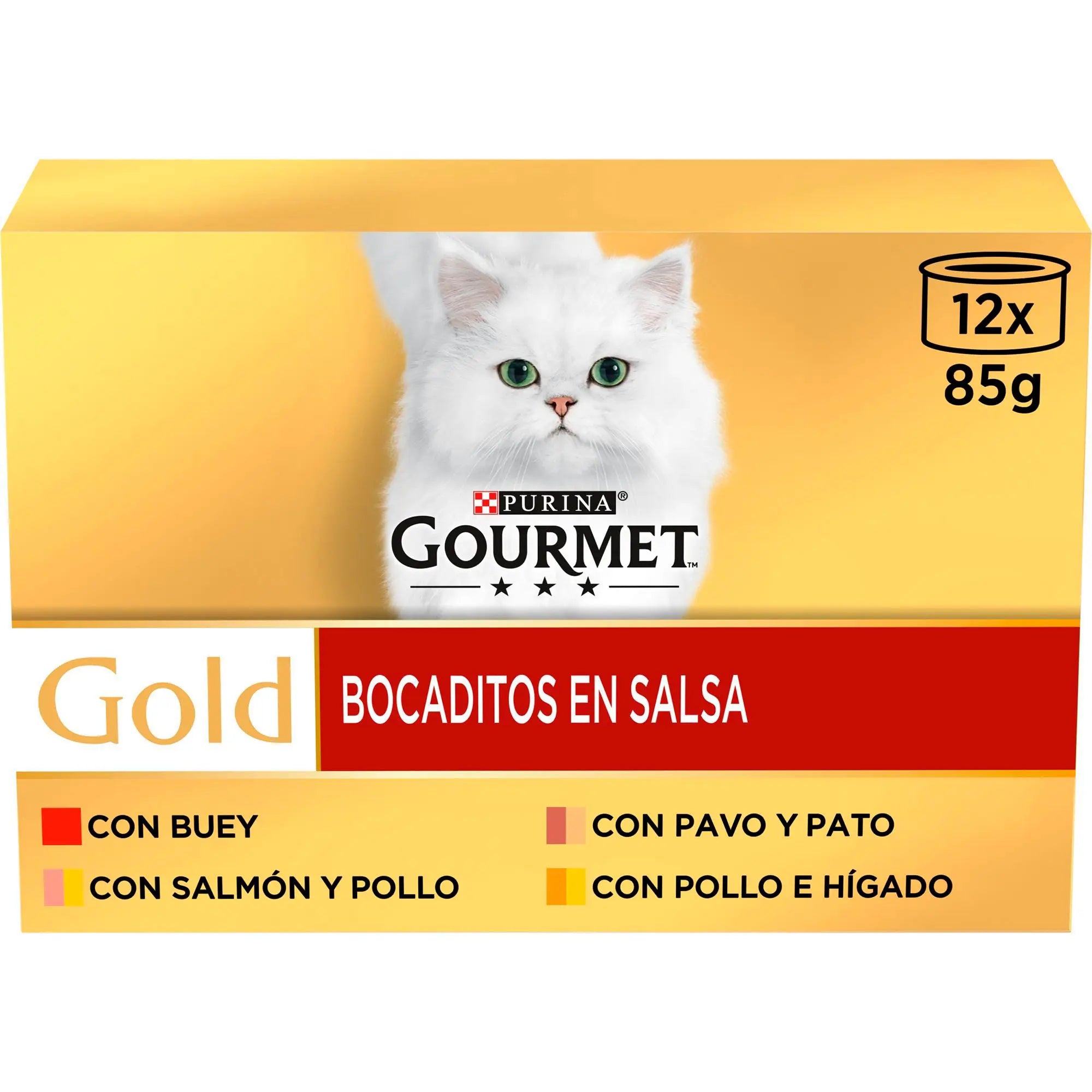 Gourmet Gold Bocaditos Surtido 85 g Pack-12 al mejor precio -todoastorenimal.com