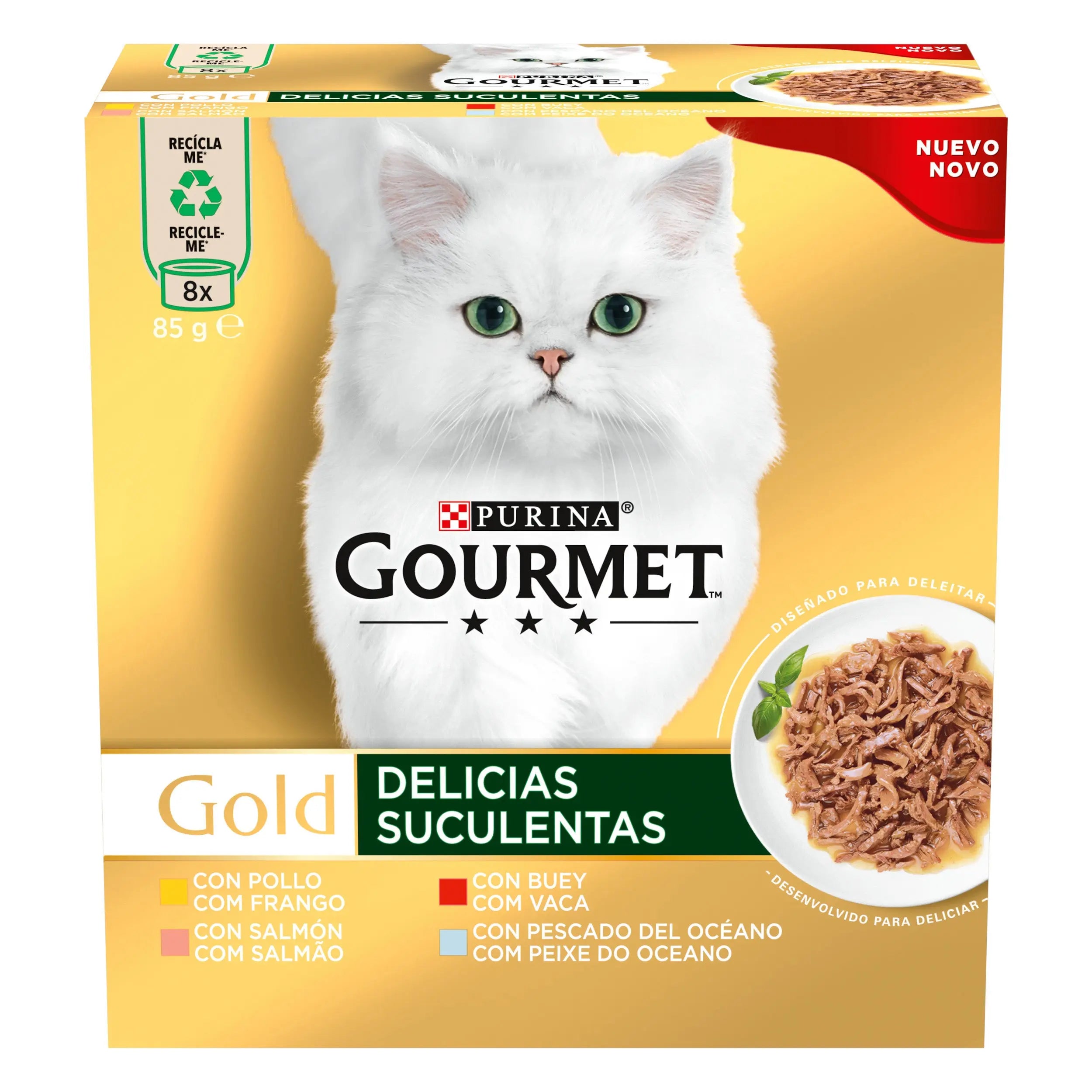 Gourmet Gold Delicias Suculentas Surtido Pack 8X85 g al mejor precio -todoastorenimal.com