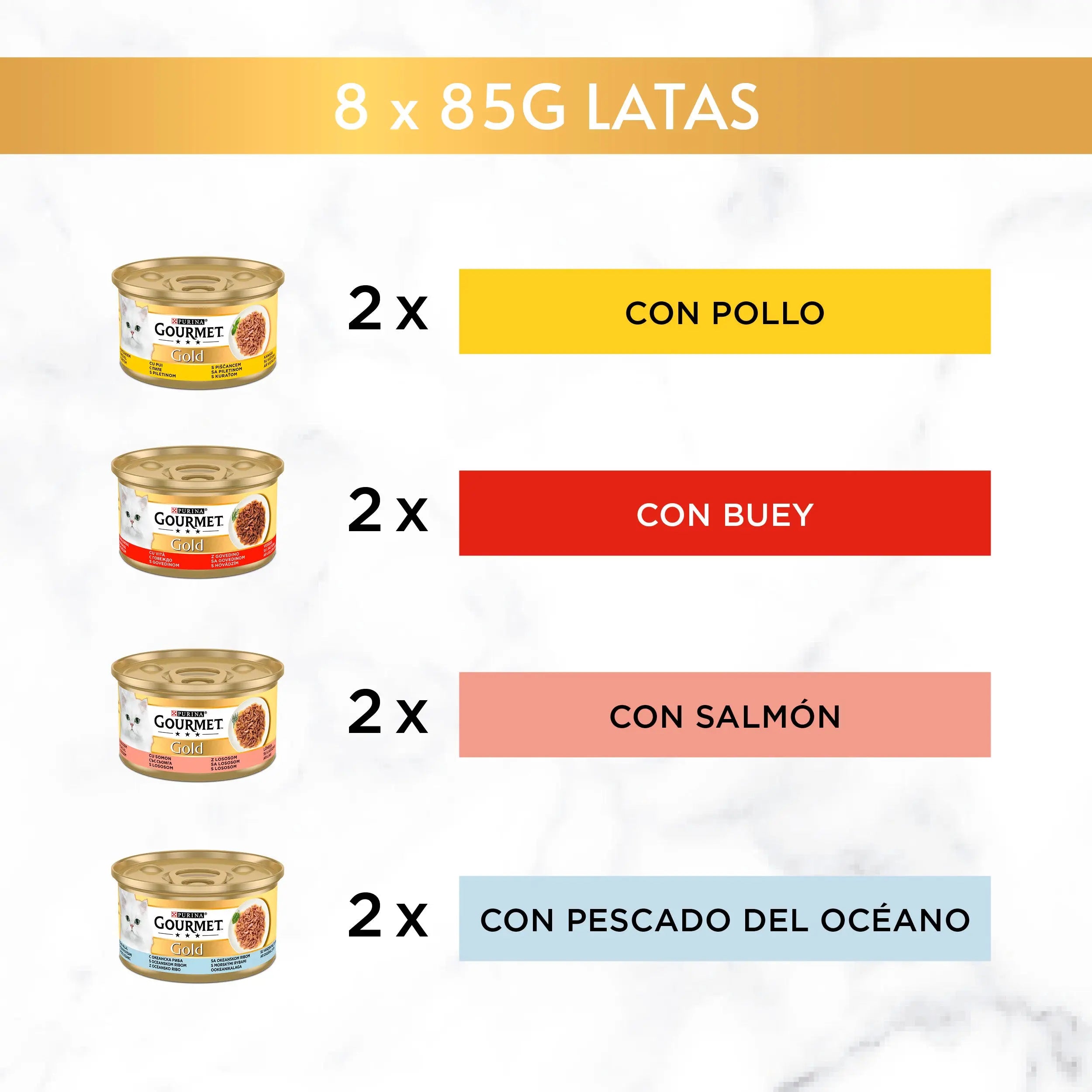Gourmet Gold Delicias Suculentas Surtido Pack 8X85 g al mejor precio -todoastorenimal.com