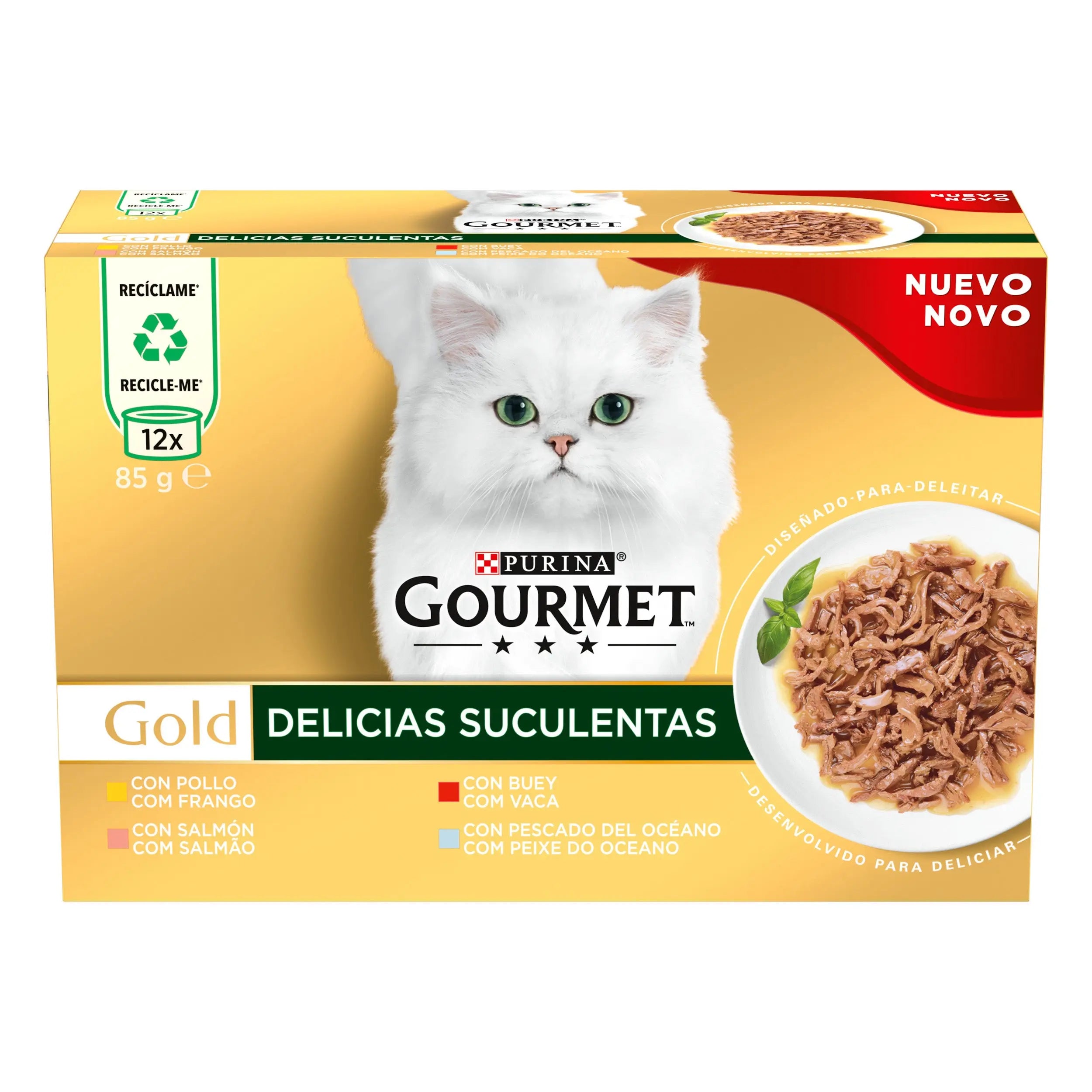 Gourmet Gold Delicias Surtido Pack 12x85 g al mejor precio -todoastorenimal.com