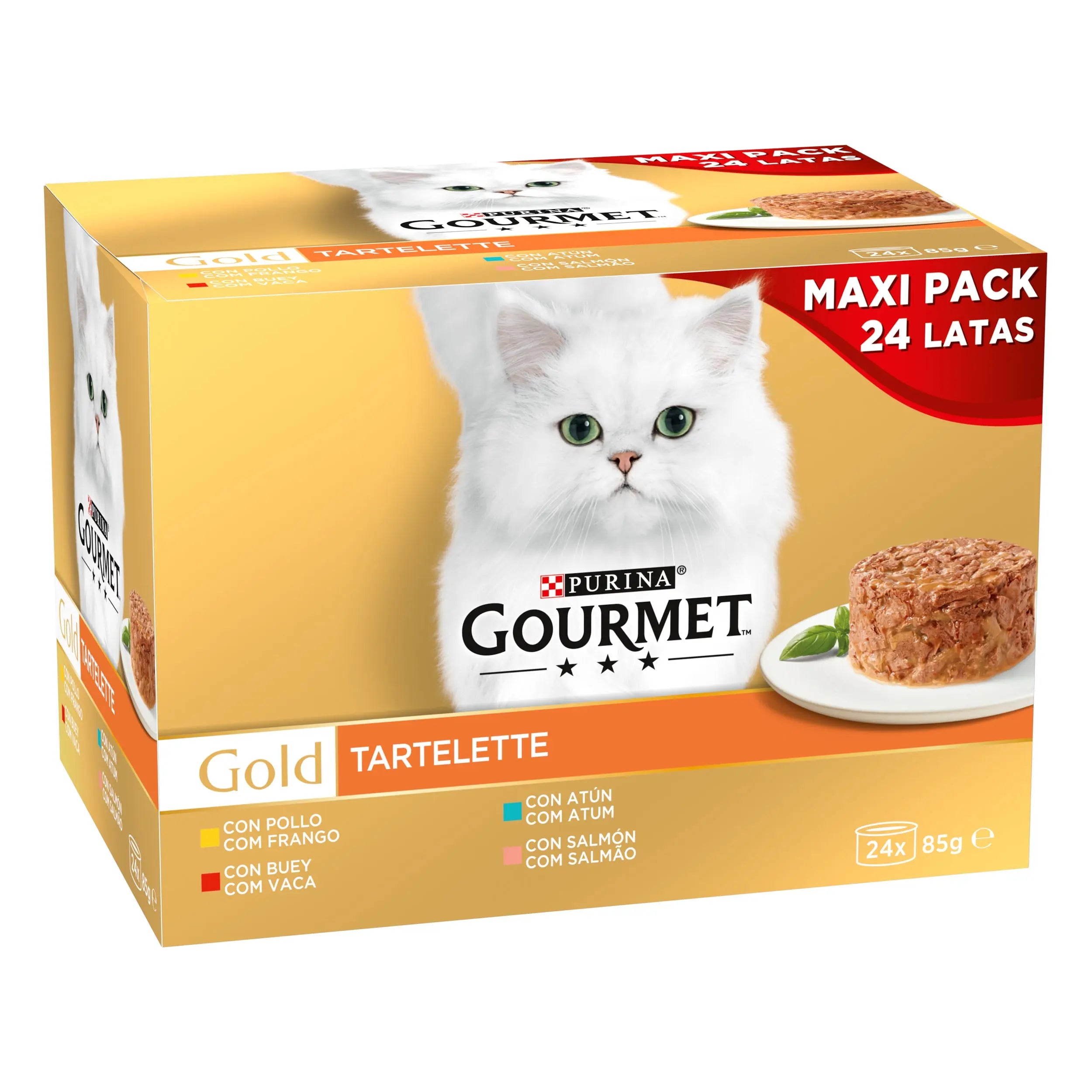 Gourmet Gold Tartelette Pack Ahorro Surtido 96x85 g Comida Húmeda para Gatos al mejor precio -todoastorenimal.com
