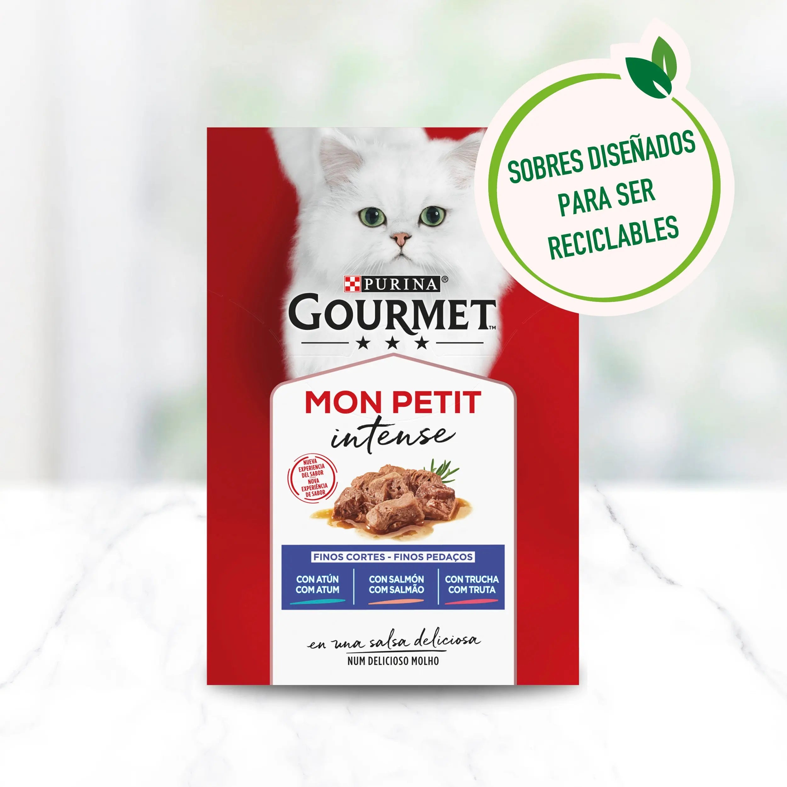 Gourmet Mon Petit Atún, Salmón y Trucha Pack 6x50 g al mejor precio -todoastorenimal.com