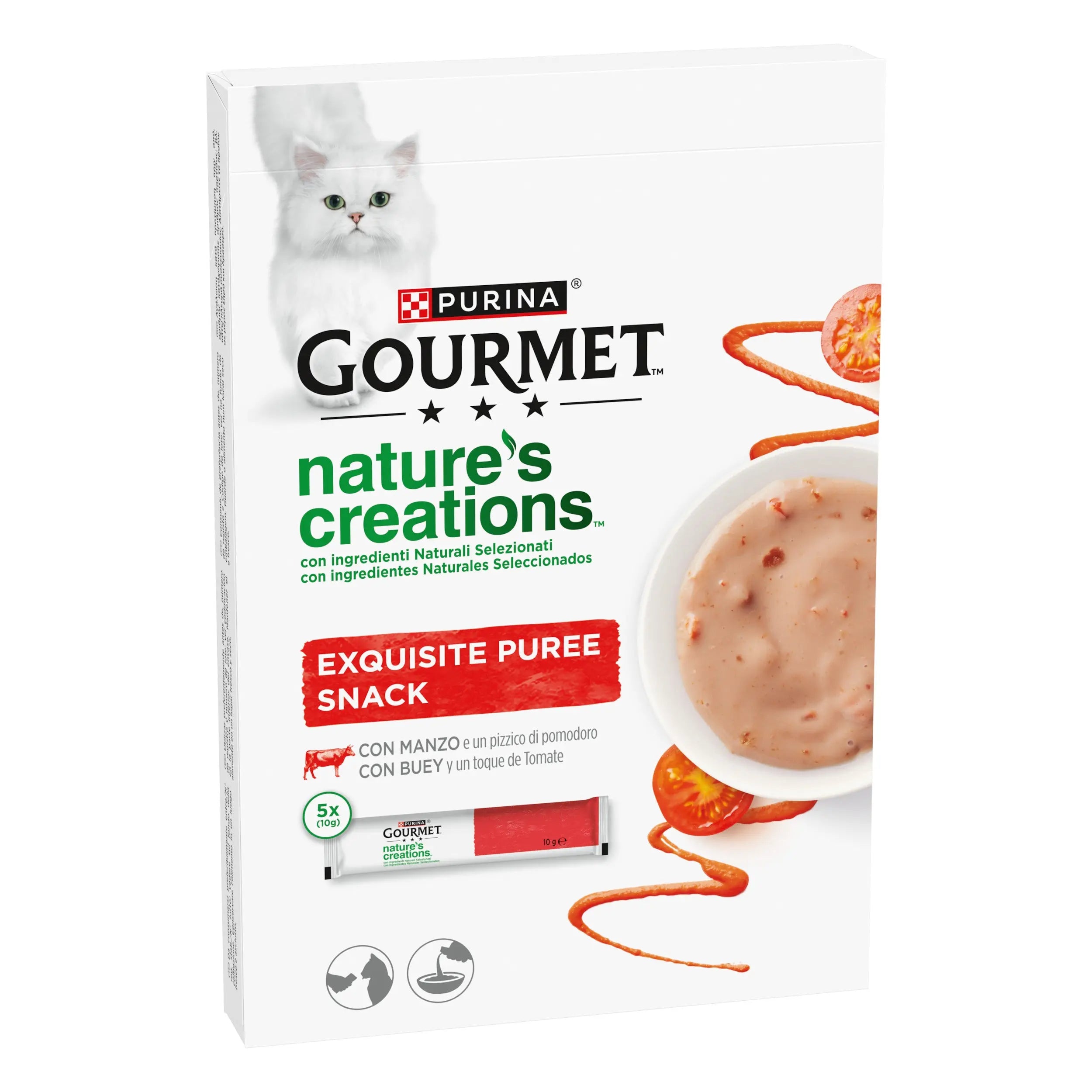 Gourmet Nature'S Creations Pure Buey&Tomate 5x10 g al mejor precio -todoastorenimal.com