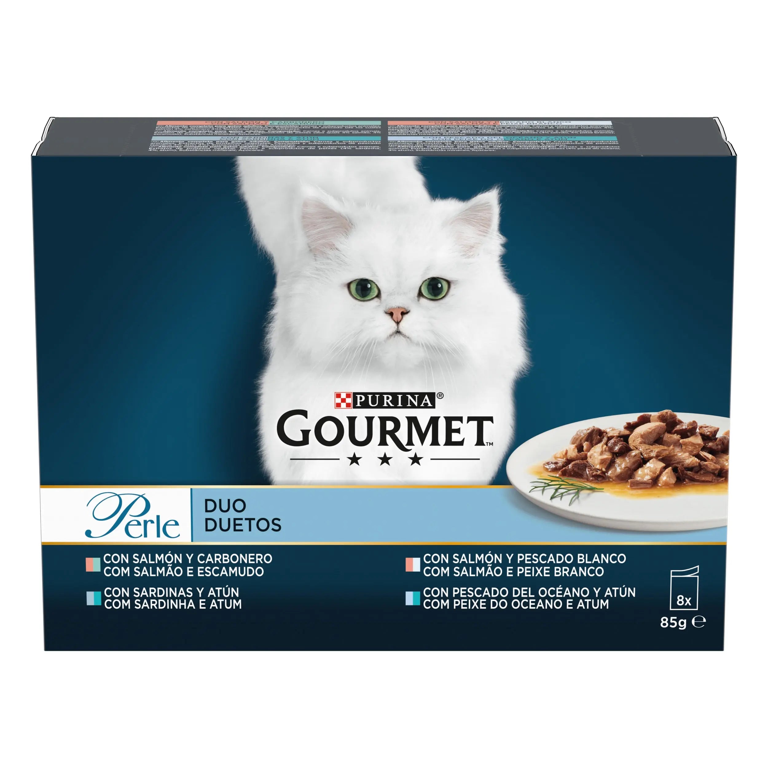 Gourmet Perle Finas Láminas Pescados Pack 8X85 g al mejor precio -todoastorenimal.com