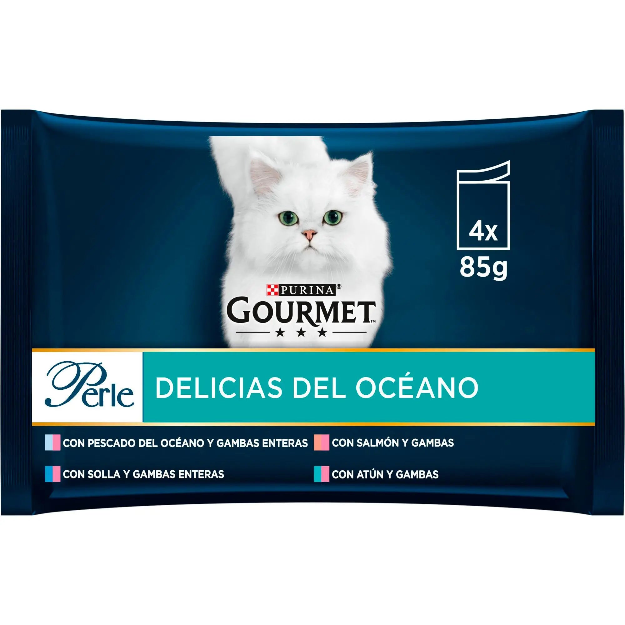 Gourmet Perle Pescado Oceánico Salsa Pack 4X85 g al mejor precio -todoastorenimal.com