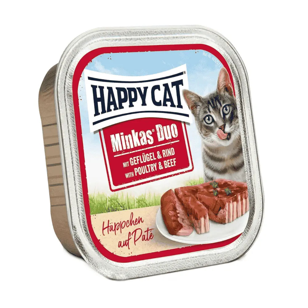 Happy Cat Minkas Dúo Menú 100 g Tarrina Paté Húmedo para Gatos al mejor precio -todoastorenimal.com