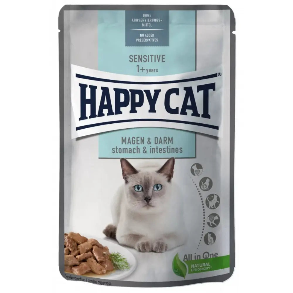 Happy Cat Pouch Sensitive Meat In Sauce Magen & Darm 85 g al mejor precio -todoastorenimal.com