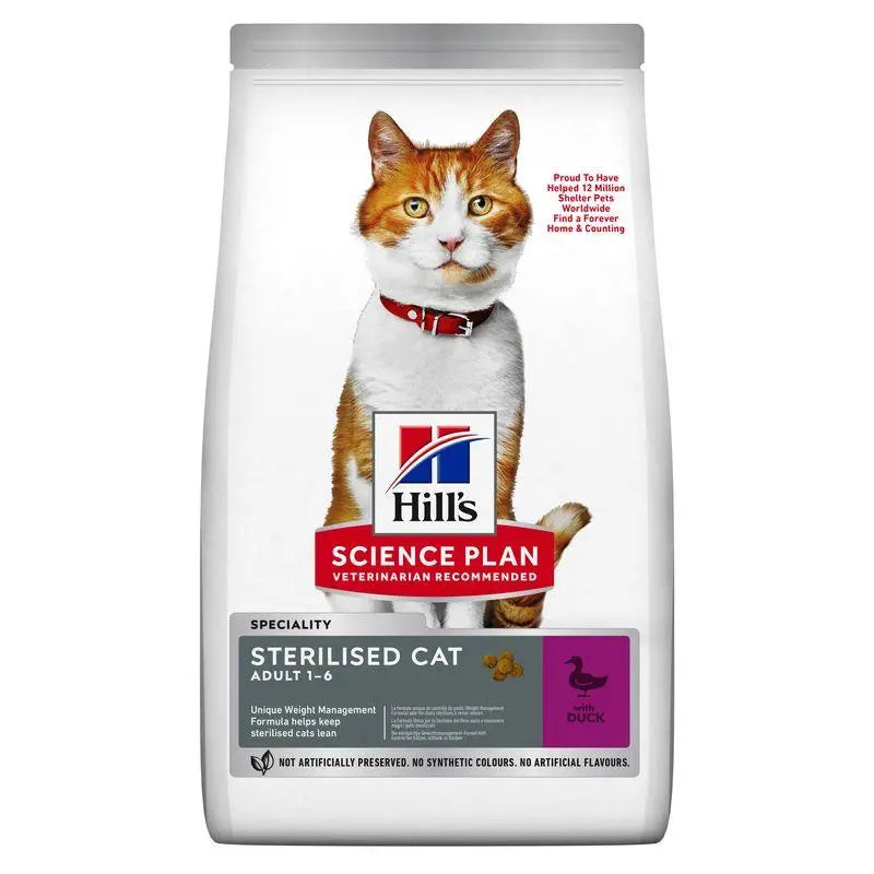 Hill'S Feline Young Adult Sterilised Cat Pato 1.5Kg - Precios Más Baratos - Todoanimal