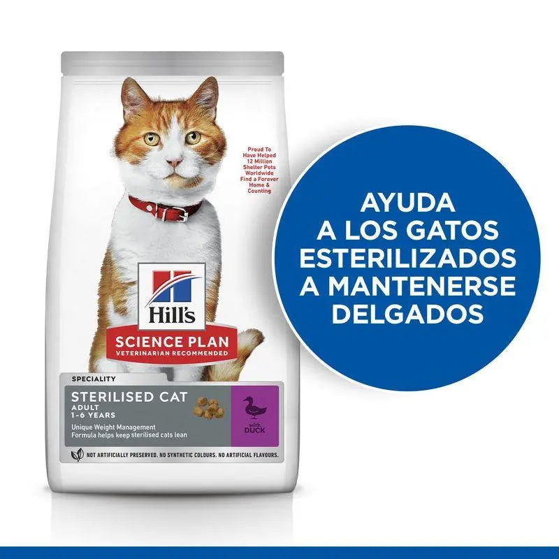 Hill'S Feline Young Adult Sterilised Cat Pato 1.5Kg - Precios Más Baratos - Todoanimal