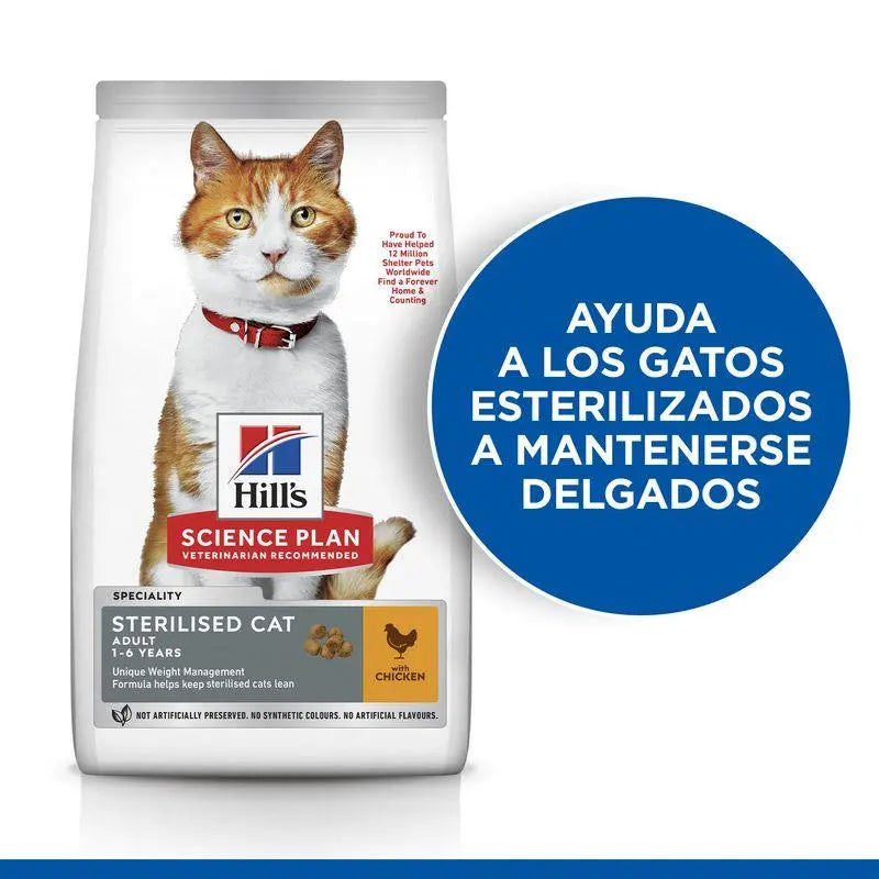 Hill'S Feline Young Adult Sterilised Cat Pollo 10Kg - Precios Más Baratos - Todoanimal