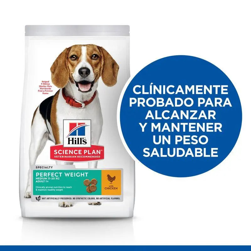 Hill'S Sp Canine Adult Perfect Weight Medium Pollo 2 kg - Precios Más Baratos - Todoanimal