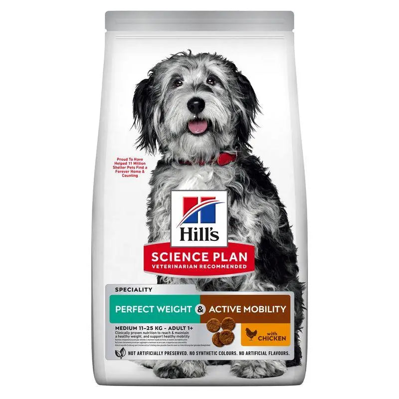 Hill'S Sp Canine Adult Perfect Weight & Active Mobility Medium Pollo 12 kg - Precios Más Baratos - Todoanimal