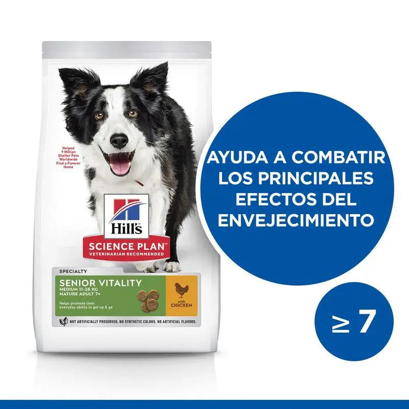 Hill'S Sp Canine Mature Adult 7+ Senior Vitality Medium Pollo 14 kg - Precios Más Baratos - Todoanimal