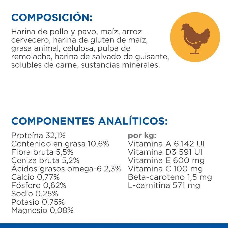 Hill'S Sp Feline Adult Light Pollo 3Kg - Precios Más Baratos - Todoanimal