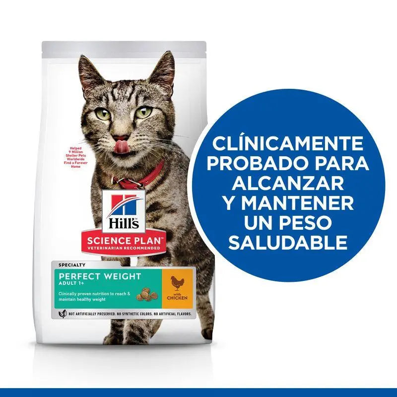 Hill'S Sp Feline Adult Perfect Weight Pollo 7Kg - Precios Más Baratos - Todoanimal