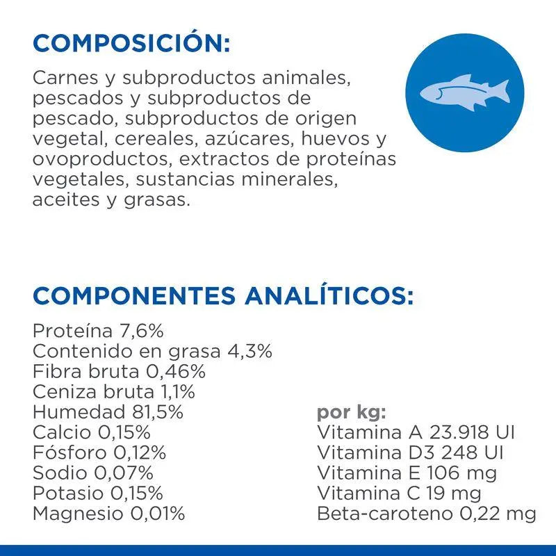 Hill'S Sp Feline Adult Pescado Azul 85G Sobre - Precios Más Baratos - Todoanimal