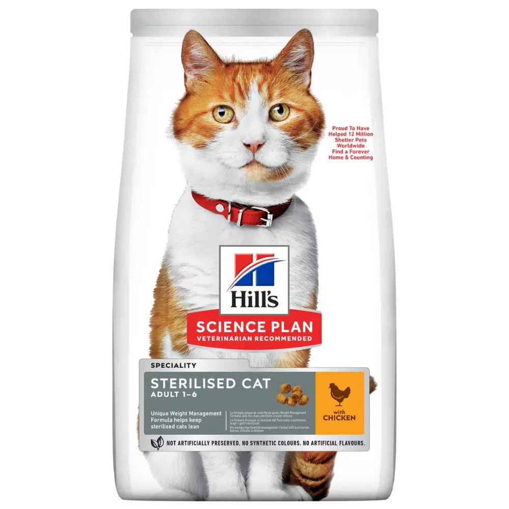 Hill'S Sp Feline Young Adult Sterilized Pollo 1.5 kg al mejor precio -todoastorenimal.com
