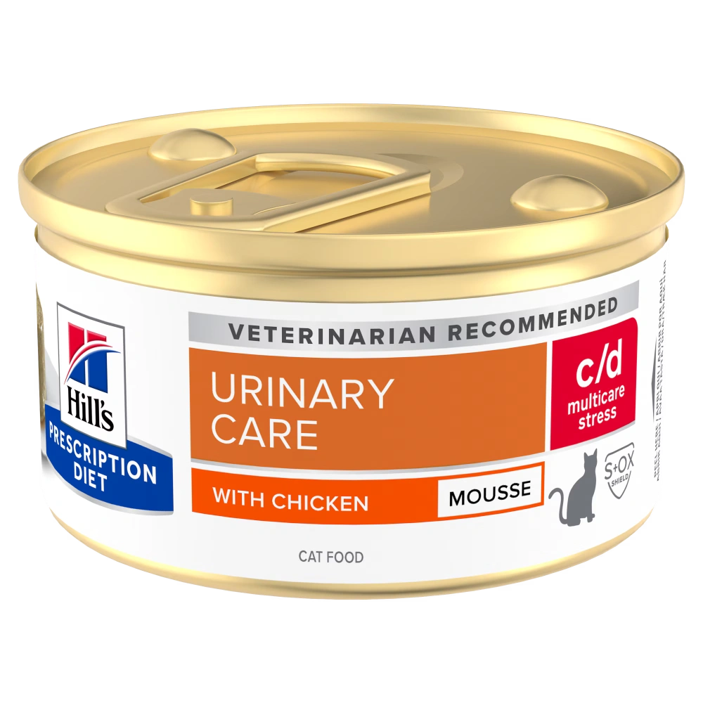 Hill's Prescription Diet Feline c/d Multicare Stress Mousse Comida Húmeda para Gatos 85g (Enfermedad Urinaria) al mejor precio -todoastorenimal.com