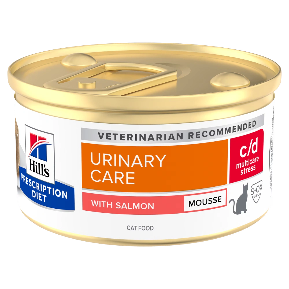 Hill's Prescription Diet Feline c/d Multicare Stress Mousse Comida Húmeda para Gatos 85g (Enfermedad Urinaria) al mejor precio -todoastorenimal.com