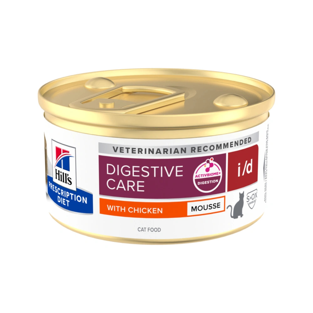 Hill's Prescription Diet Feline i/d Mousse Pollo Comida Húmeda para Gatos (Enfermedad Gastrointestinal) al mejor precio -todoastorenimal.com
