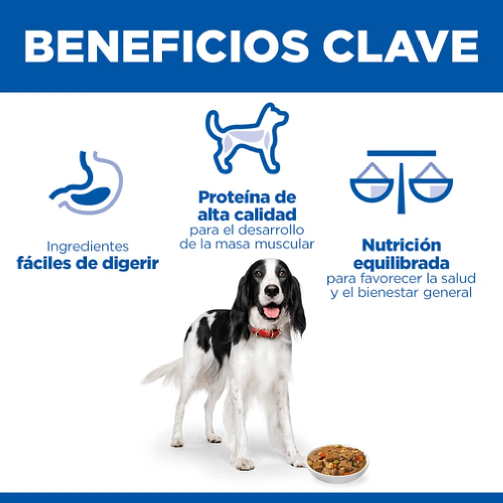 Hill's Science Plan Canine Adult Estofado con Pollo y Verduras Comida Húmeda para Perros 363g al mejor precio -todoastorenimal.com