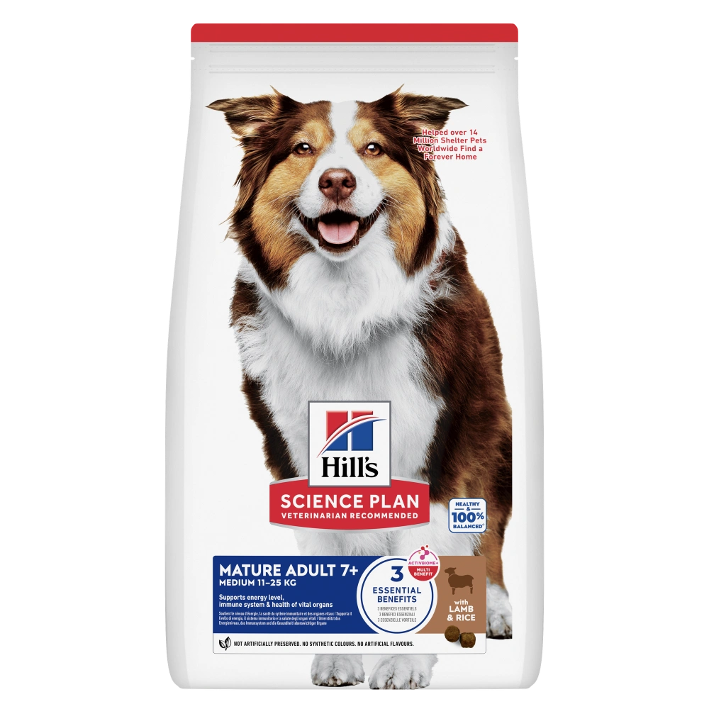 Hill's Science Plan Mature 7+ Cordero y Arroz 14 kg Pienso para Perros al mejor precio -todoastorenimal.com
