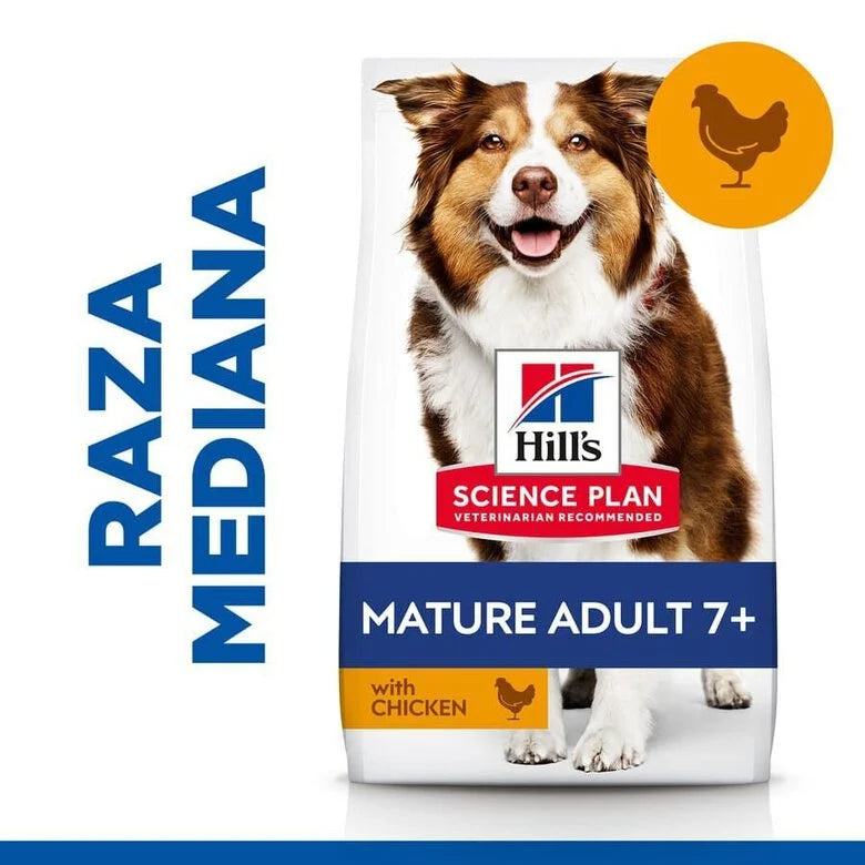 Hill's Science Plan Mature Adult 7+ Medium Pollo Pienso para Perros al mejor precio -todoastorenimal.com
