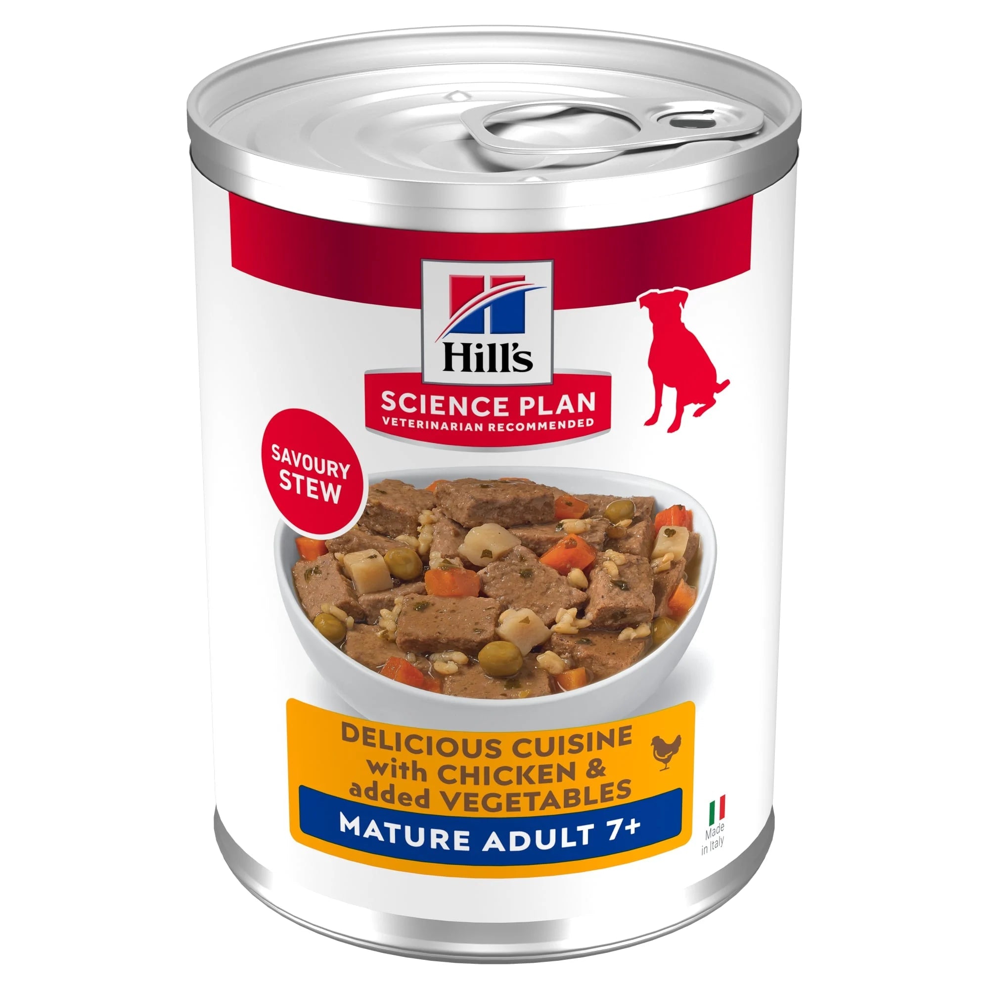 Hill's Science Plan Mature Adult Estofado con Pollo y Verduras Lata Húmeda para Perros al mejor precio -todoastorenimal.com