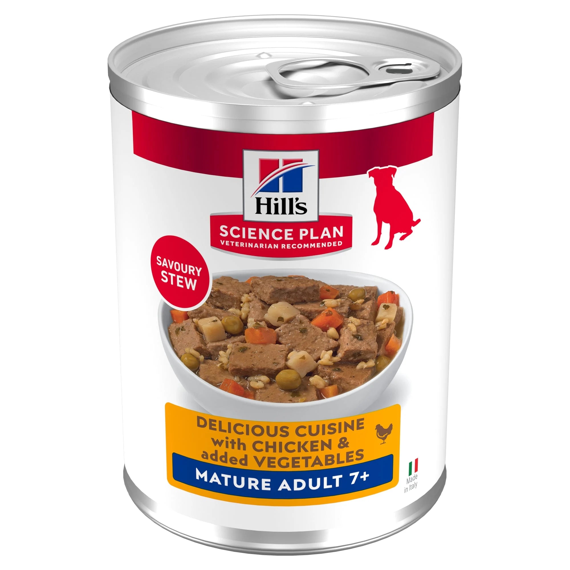 Hill's Science Plan Mature Adult Estofado con Pollo y Verduras Lata Húmeda para Perros al mejor precio -todoastorenimal.com