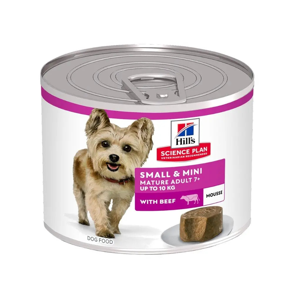 Hill's Science Plan Mature Small & Mini Ternera Mousse Comida Húmeda para Perros Lata 200 g al mejor precio -todoastorenimal.com