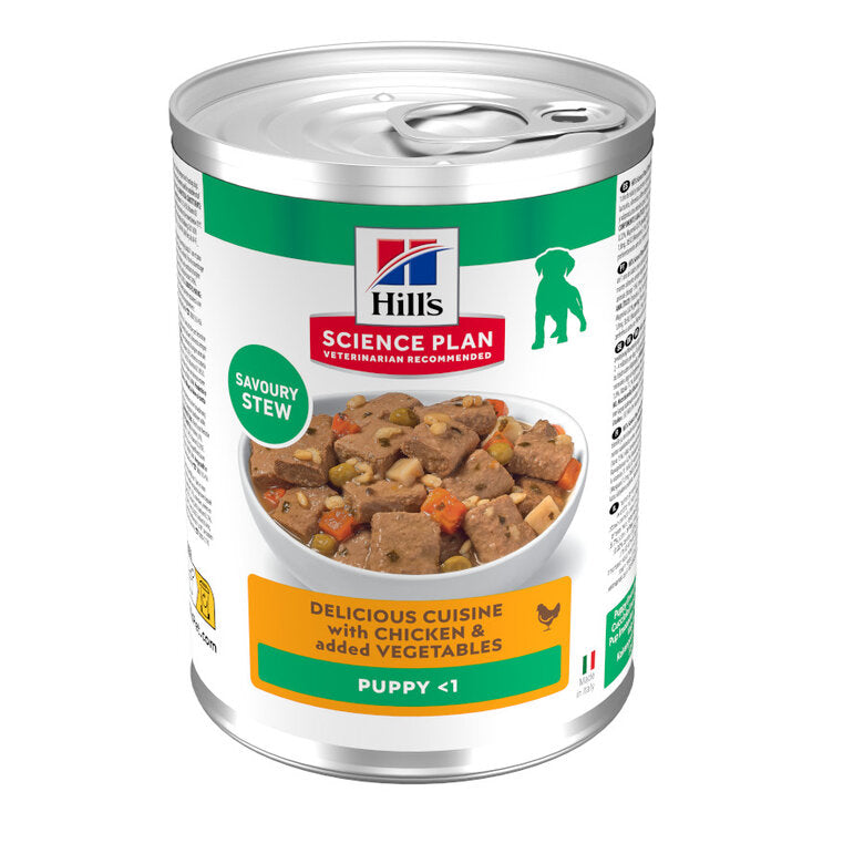 Hill's Science Plan Puppy Estofado con Pollo y Verduras Lata Húmeda para Cachorros al mejor precio -todoastorenimal.com