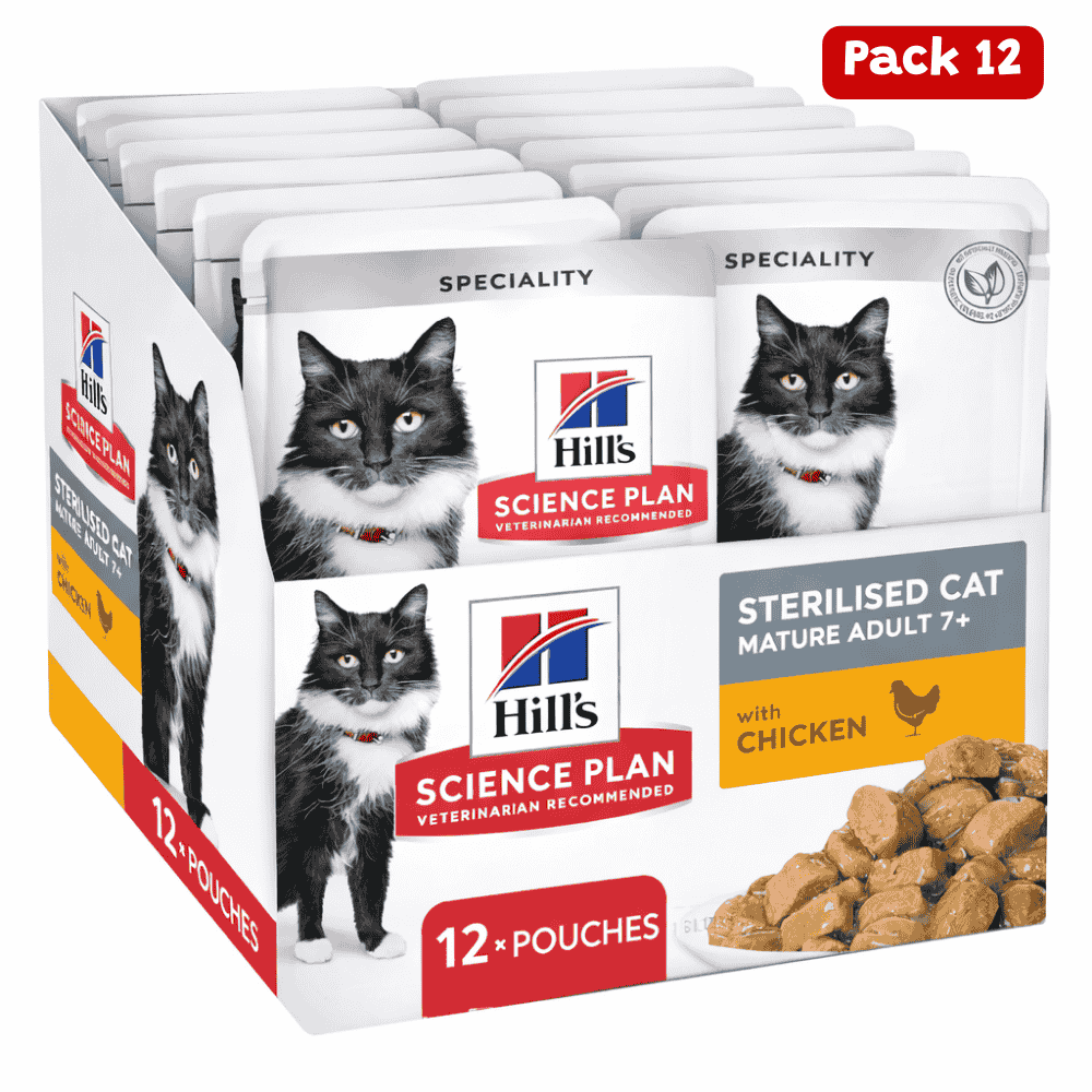 Hill's Science Plan Sterilised Mature Adult Pack 12x85 g Comida Húmeda para Gatos al mejor precio -todoastorenimal.com