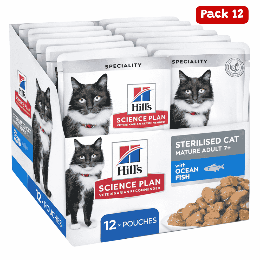 Hill's Science Plan Sterilised Mature Adult Pack 12x85 g Comida Húmeda para Gatos al mejor precio -todoastorenimal.com